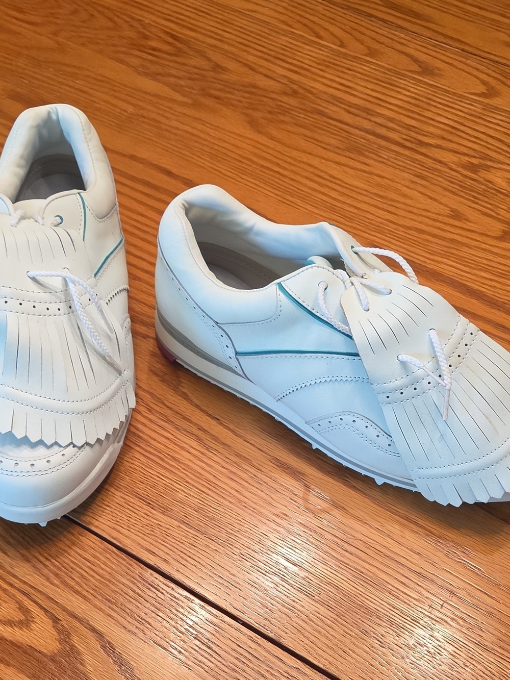 Etonic ST Plus Softspikes Ground Control Waterproof Golf Shoes White/Teal 10M